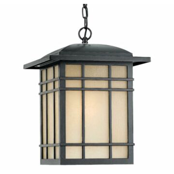 Hillcrest One Light Outdoor Hanging Lantern in Imperial Bronze by Quoizel
