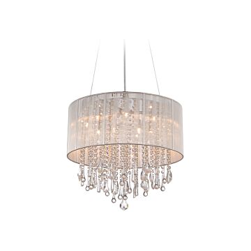 Beverly Dr. 12 Light Dual MountFlush & Hanging in Silver Silk String by Avenue Lighting