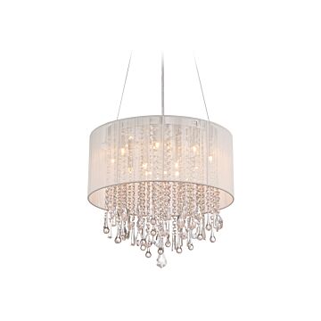Beverly Dr. 12 Light Dual MountFlush & Hanging in White Silk String by Avenue Lighting