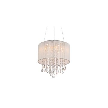 Beverly Dr. Eight Light Dual MountFlush & Hanging in White Silk String by Avenue Lighting