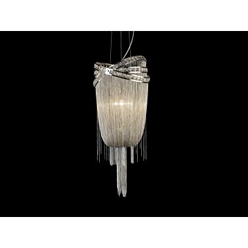 Wilshire Blvd. Six Light Chandelier in Polish NickelCrystal by Avenue Lighting