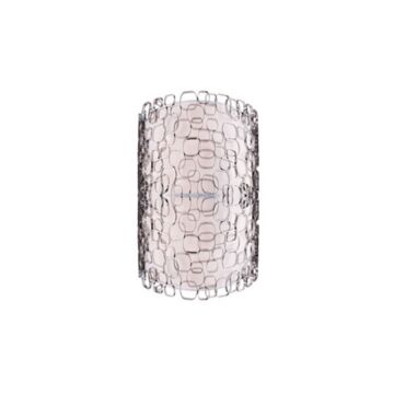 Ventura Blvd 2-Light Wall Sconce in Polish Nickel with White Slik Shade