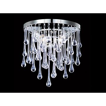 Hollywood Blvd. Two Light Wall Sconce in Polish Nickel  Clear Glass Tear Drops by Avenue Lighting