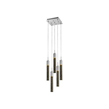 The Original Glacier Avenue Five Light Pendant in Polished Chrome by Avenue Lighting