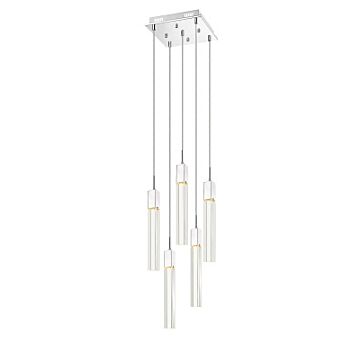 The Original Glacier Avenue Five Light Pendant in Polished Chrome by Avenue Lighting
