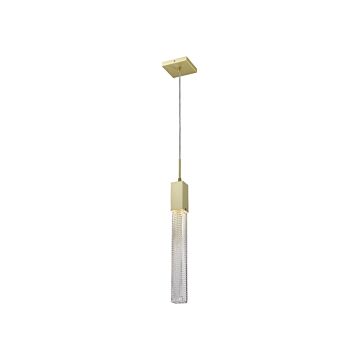 Boa One Light Pendant in Brushed Brass by Avenue Lighting
