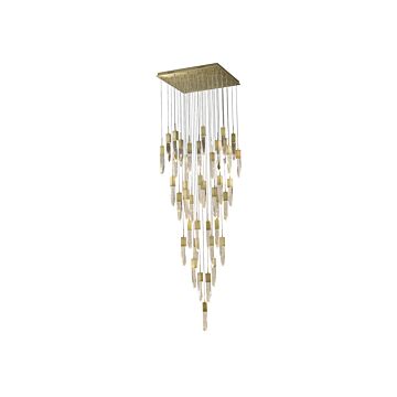 The Original Aspen 41 Light Flush Mount Pendant in Brushed Brass by Avenue Lighting