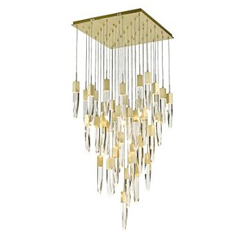 The Original Aspen 41 Light Pendant in Brushed Brass by Avenue Lighting