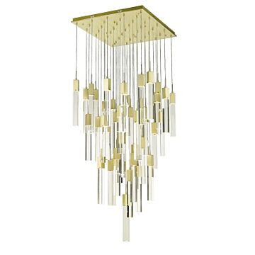 The Original Glacier Avenue 41 Light Pendant in Brushed Brass by Avenue Lighting