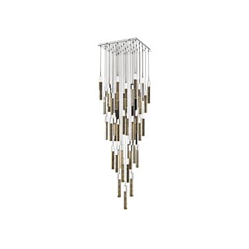The Original Glacier Avenue 41 Light Flush Mount Pendant in Chrome by Avenue Lighting