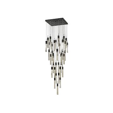 The Original Glacier Avenue 41 Light Flush Mount Pendant in Dark Bronze by Avenue Lighting