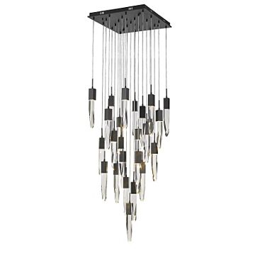 The Original Aspen 25 Light Pendant in Black by Avenue Lighting