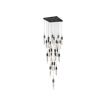 The Original Aspen 25 Light Flush Mount Pendant in Dark Bronze by Avenue Lighting