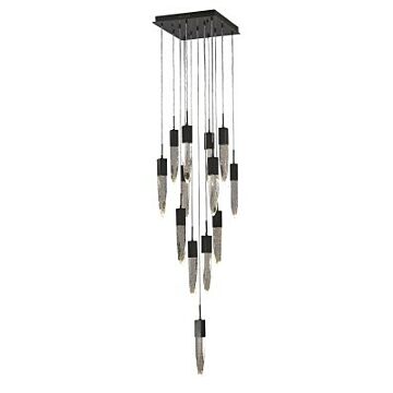 The Original Aspen 13 Light Pendant in Black by Avenue Lighting