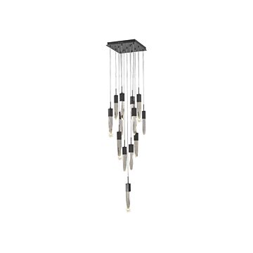The Original Aspen 13 Light Flush MountPendant in Dark Bronze by Avenue Lighting