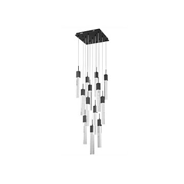 The Original Glacier Avenue 13 Light Pendant in Black by Avenue Lighting