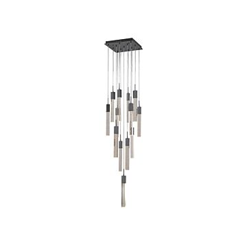 The Original Glacier Avenue 13 Light Flush MountPendant in Dark Bronze by Avenue Lighting