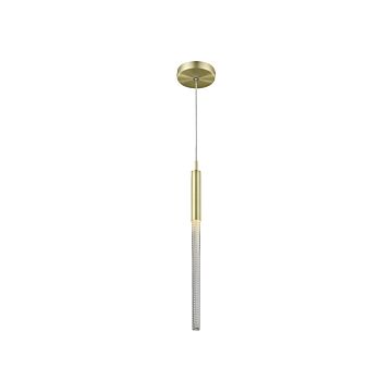 Boa One Light Pendant in Brushed Brass by Avenue Lighting