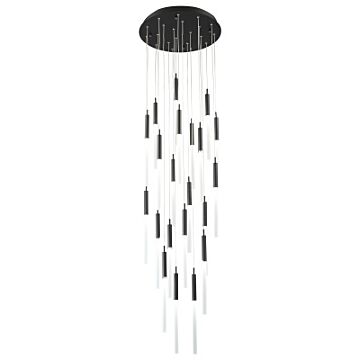 Main St. 21 Light Pendant in Black by Avenue Lighting