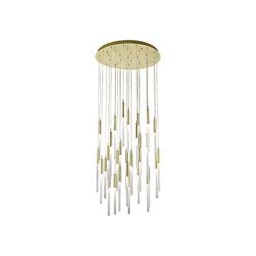 Main St. 31 Light Pendant in Brushed Brass by Avenue Lighting