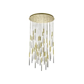 Boa 51 Light Pendant in Brushed Brass by Avenue Lighting