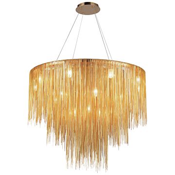 Fountain Ave LED Pendant in Gold by Avenue Lighting