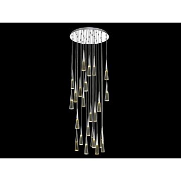 Avalon 25 Light Flush Mount Pendant in Polished Chrome by Avenue Lighting