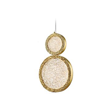 Bottega LED Pendant in Polished Brass by Avenue Lighting