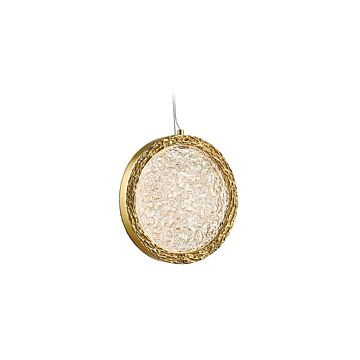 Bottega LED Pendant in Polished Brass by Avenue Lighting