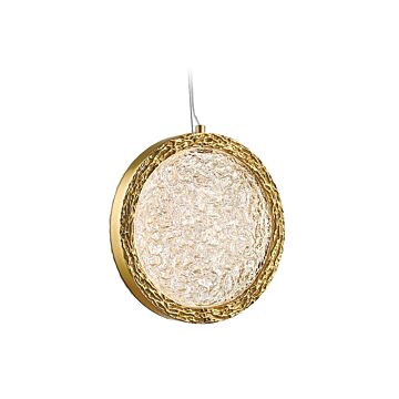 Bottega LED Pendant in Polished Brass by Avenue Lighting