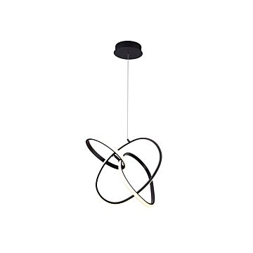 Circa LED Pendant in Black by Avenue Lighting
