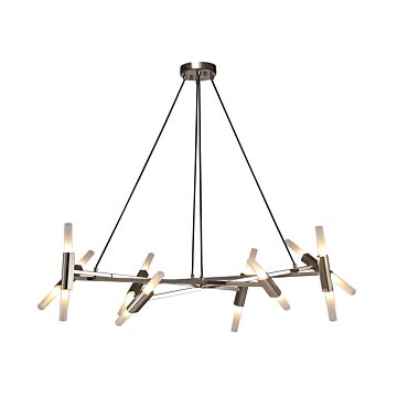 Manhattan Ave. 16 Light Chandelier in Polished Nickel by Avenue Lighting
