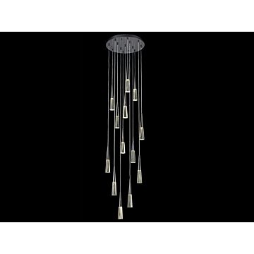 Encino 13 Light Flush MountPendant in Gun Metal by Avenue Lighting