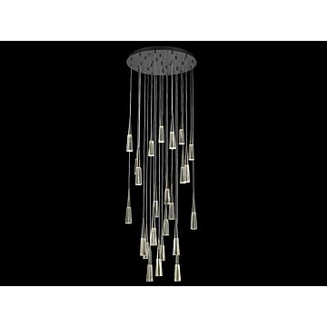 Encino 25 Light Flush Mount Pendant in Gun Metal by Avenue Lighting