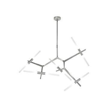 San Vicente Ten Light Chandelier in Matte Chrome by Avenue Lighting