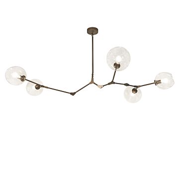 Fairfax Five Light Chandelier in Dark Bronze by Avenue Lighting
