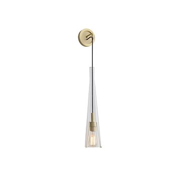 Abbey Park One Light Wall Sconce in Brushed Brass by Avenue Lighting