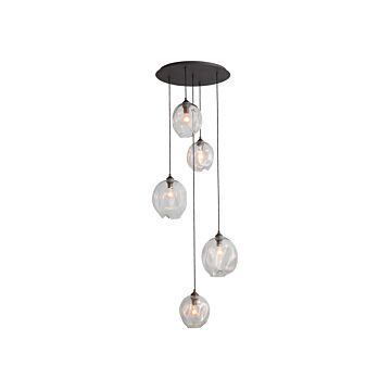 Sonoma Ave. Five Light Pendant in Dark Bronze by Avenue Lighting