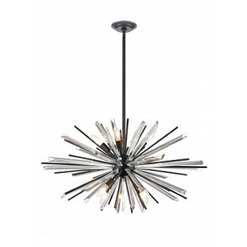 Palisades Ave. Eight Light Chandelier in Black by Avenue Lighting
