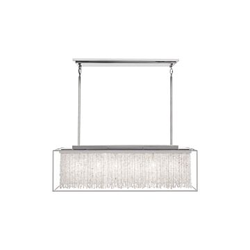 Soho Six Light Chandelier in Polished Nickel Silver Finish With Moon Rock Gem Nuggets by Avenue Lighting