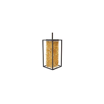 Soho One Light Wall Sconce in Dark Bronze Finish With Natural Citrine Nuggets by Avenue Lighting