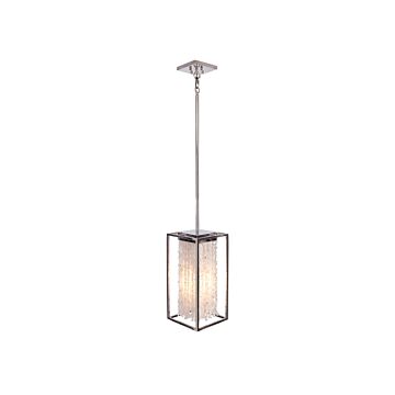 Soho One Light Wall Sconce in Polished Nickel Silver Finish With Moon Rock Gem Nuggets by Avenue Lighting