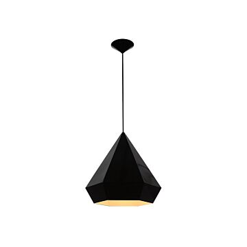 Doheny Ave. One Light Pendant in Black by Avenue Lighting