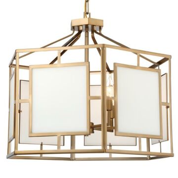 Hillcrest Six Light Chandelier in Vibrant Gold by Crystorama