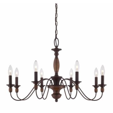 Holbrook Eight Light Chandelier in Tuscan Brown by Quoizel