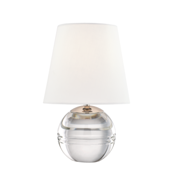 Nicole One Light Table Lamp in Polished Nickel by Mitzi