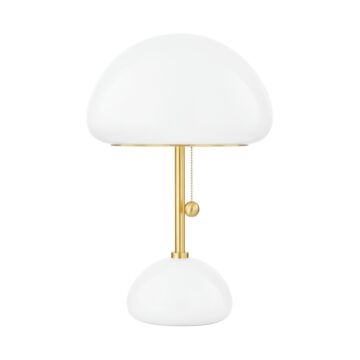 Cortney One Light Table Lamp in Aged Brass by Mitzi