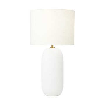 Fanny One Light Table Lamp in Matte White Ceramic by Visual Comfort Studio