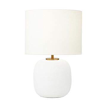 Fanny One Light Table Lamp in Matte White Ceramic by Visual Comfort Studio