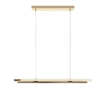 Indra LED Linear Pendant in Satin Brass by AFX Lighting